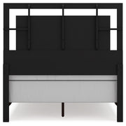 Covetown Full Panel Bed with Mirrored Dresser in Dark Brown - PKG016626