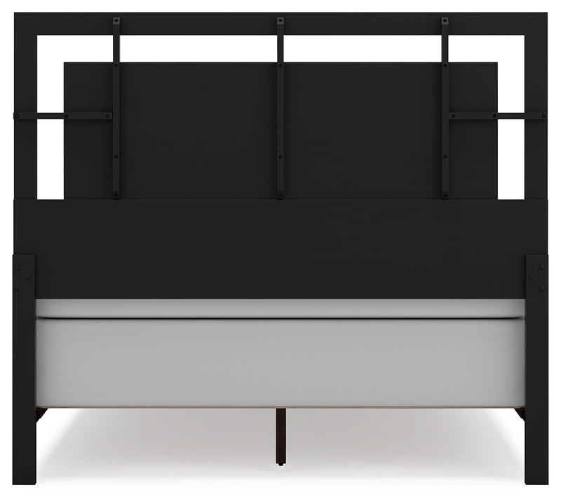 Covetown Queen Panel Bed with Dresser and Nightstand in Dark Brown - PKG019185