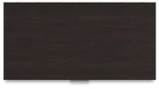 Covetown Twin Panel Bed with Mirrored Dresser, Chest and Nightstand in Dark Brown - PKG016622