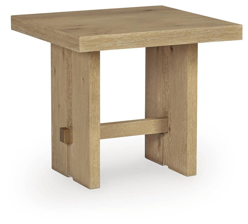 Crendlin Light Brown End Table - T537-3