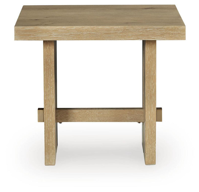 Crendlin Light Brown End Table - T537-3