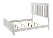 Cressida White King Upholstered LED Panel Bed - DMV FurnitureKing Bed
