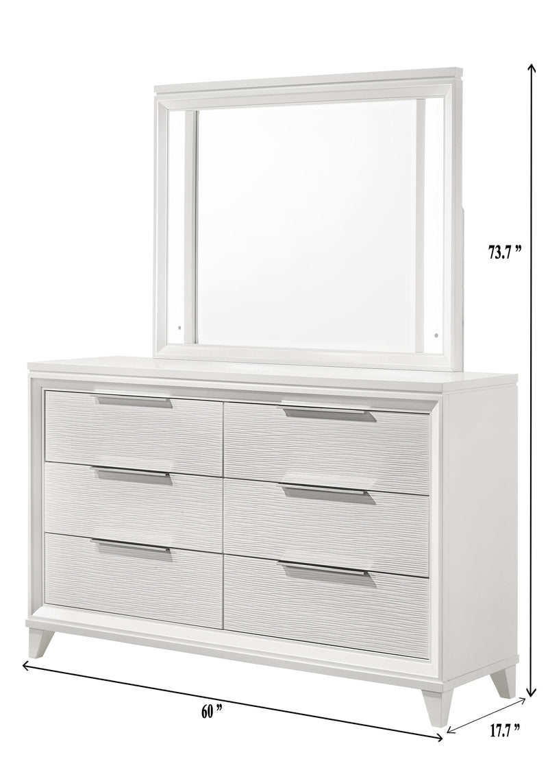 Cressida White Upholstered LED Panel Bedroom Set - DMV FurnitureBedroom Set
