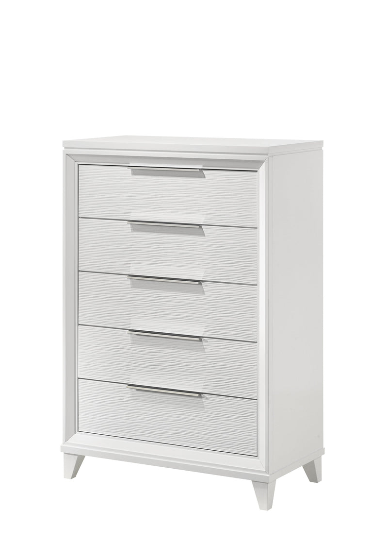 Cressida White Upholstered LED Panel Bedroom Set - DMV FurnitureBedroom Set