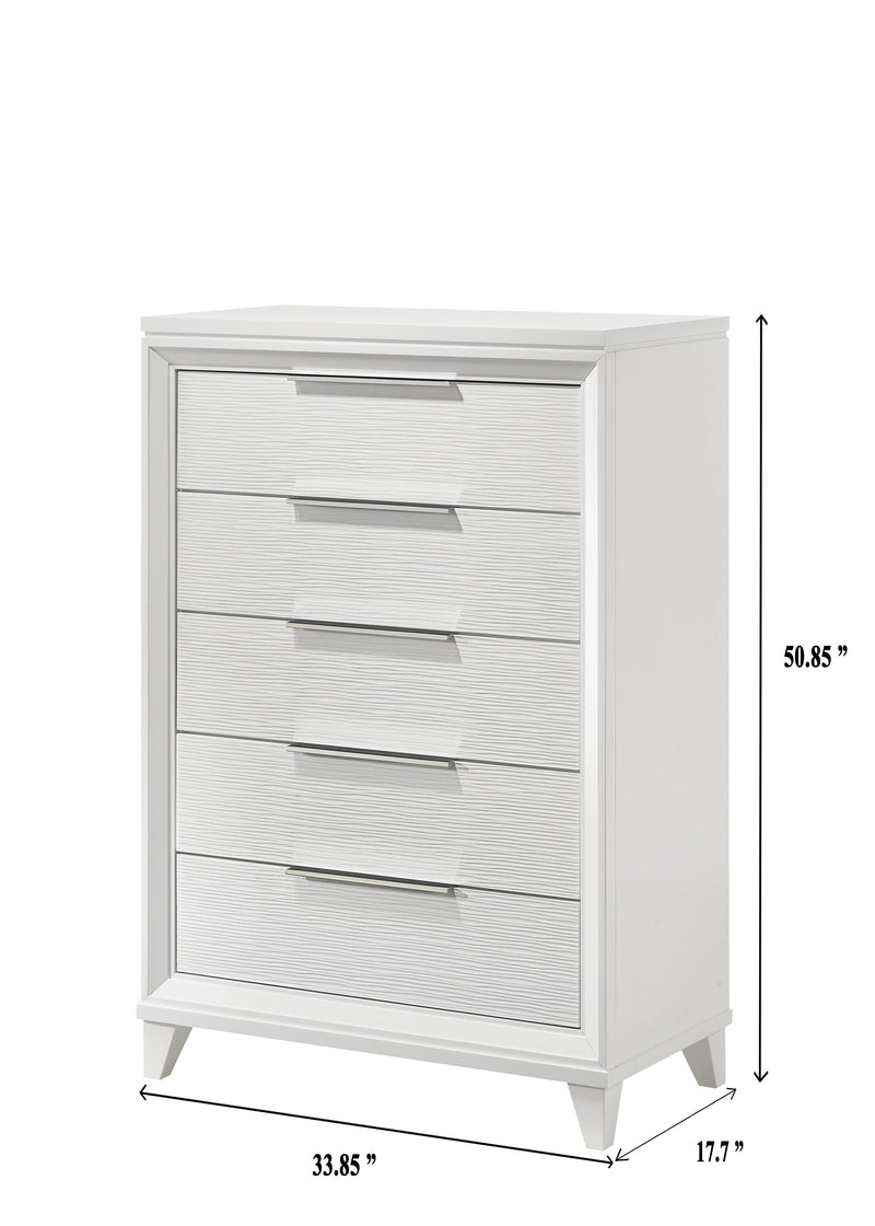 Cressida White Upholstered LED Panel Bedroom Set - DMV FurnitureBedroom Set