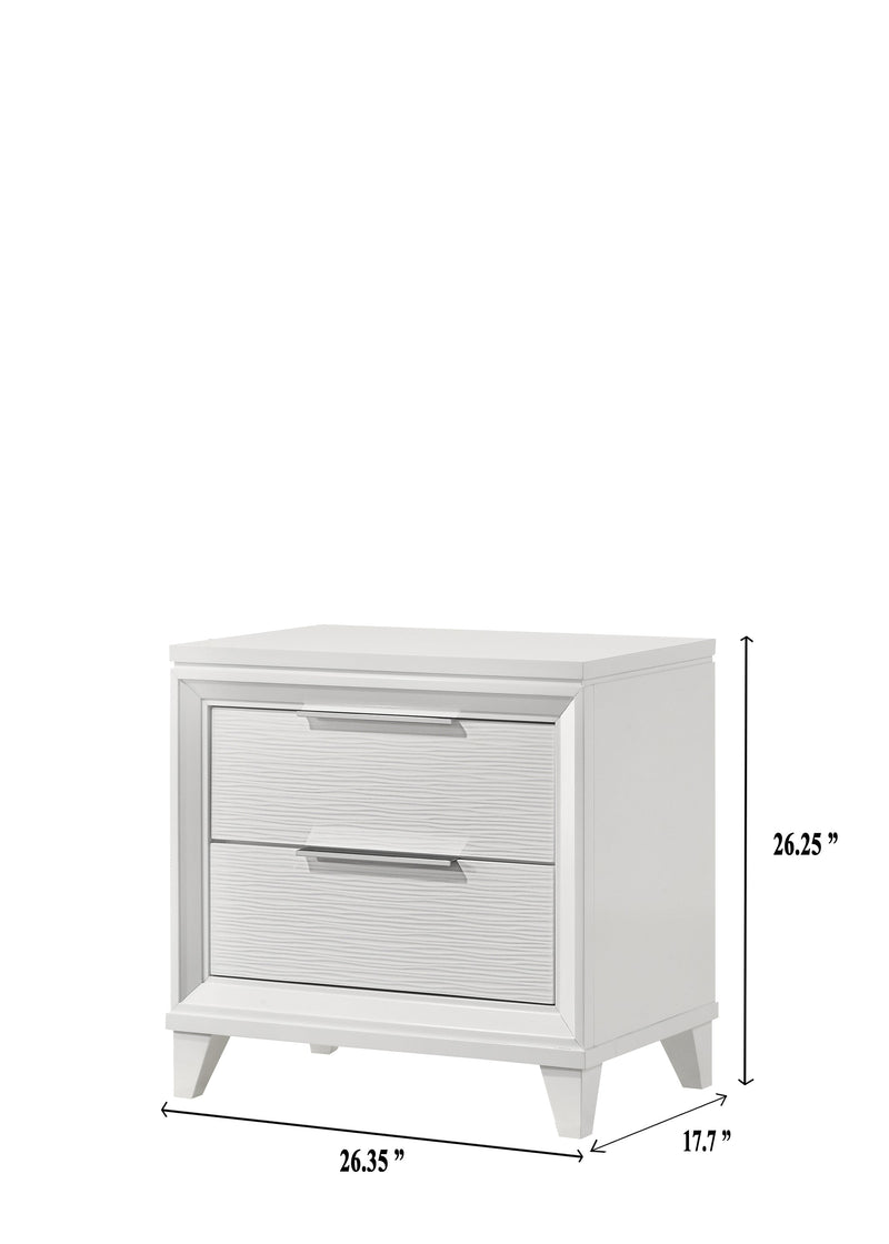 Cressida White Upholstered LED Panel Bedroom Set - DMV FurnitureBedroom Set