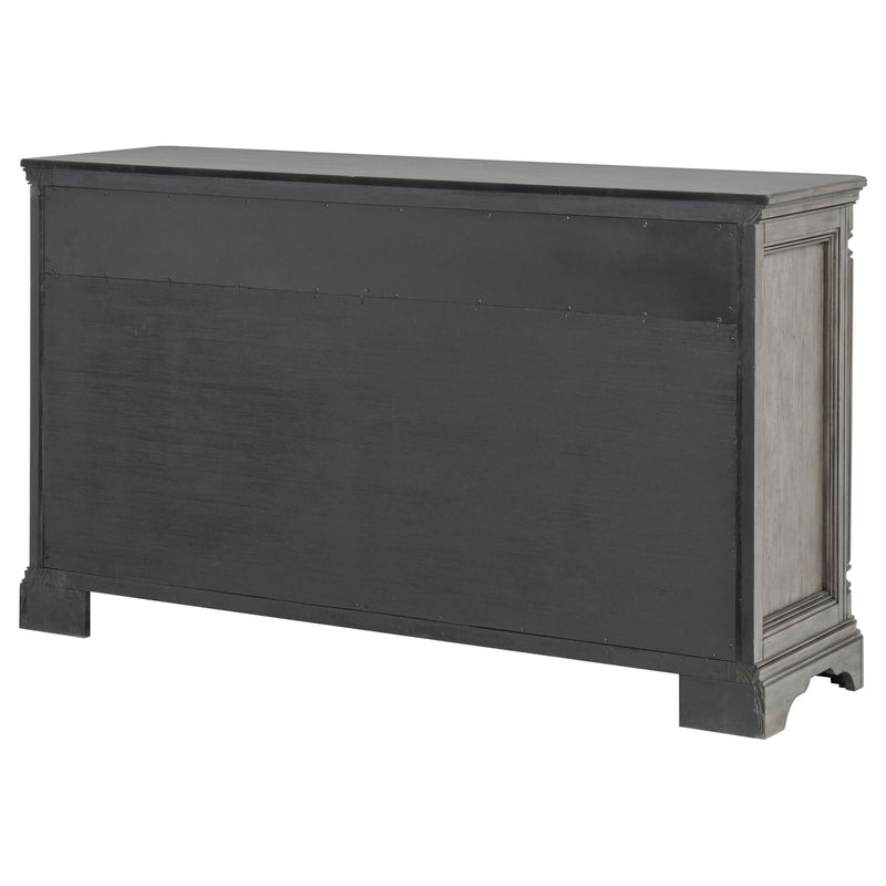 Cresswell 2-door 3-drawer Wine Storage Buffet Weathered Taupe - 107455B