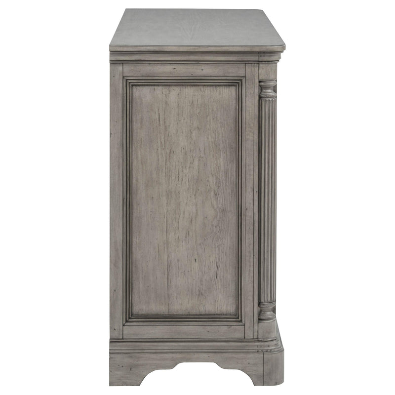 Cresswell 2-door 3-drawer Wine Storage Buffet Weathered Taupe - 107455B