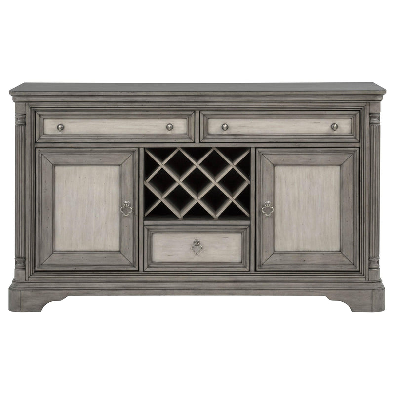Cresswell 2-door 3-drawer Wine Storage Buffet Weathered Taupe - 107455B