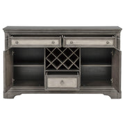 Cresswell 2-door 3-drawer Wine Storage Buffet Weathered Taupe - 107455B