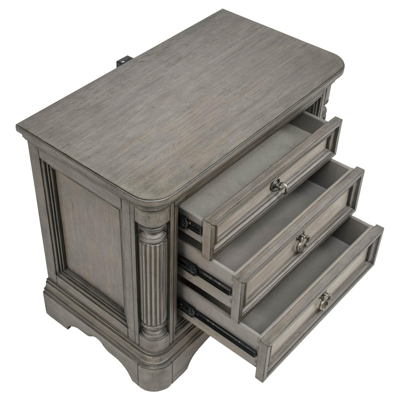 Cresswell 3-drawer Nightstand Bedside Table Weathered Taupe - 225142