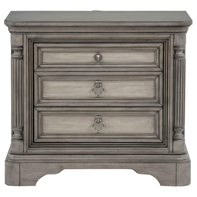 Cresswell 3-drawer Nightstand Bedside Table Weathered Taupe - 225142