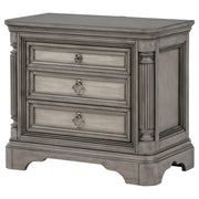 Cresswell 3-drawer Nightstand Bedside Table Weathered Taupe - 225142