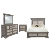 Cresswell 4-piece California King Storage Bedroom Set Taupe - 225140KW-S4