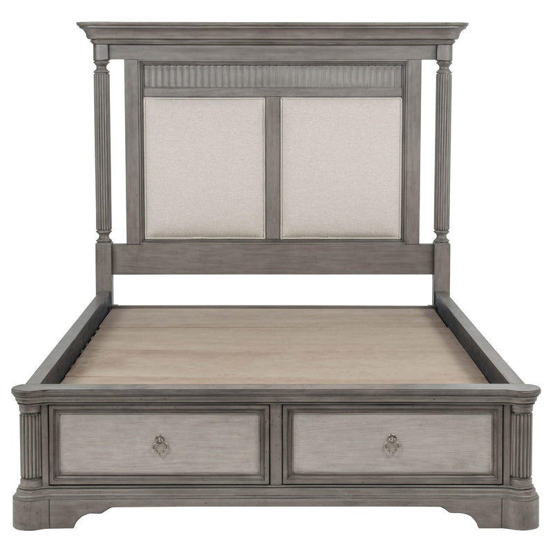 Cresswell 4-piece California King Storage Bedroom Set Taupe - 225140KW-S4