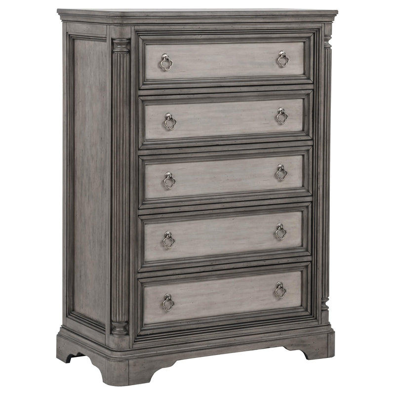 Cresswell 5-piece California King Storage Bedroom Set Taupe - 225140KW-S5