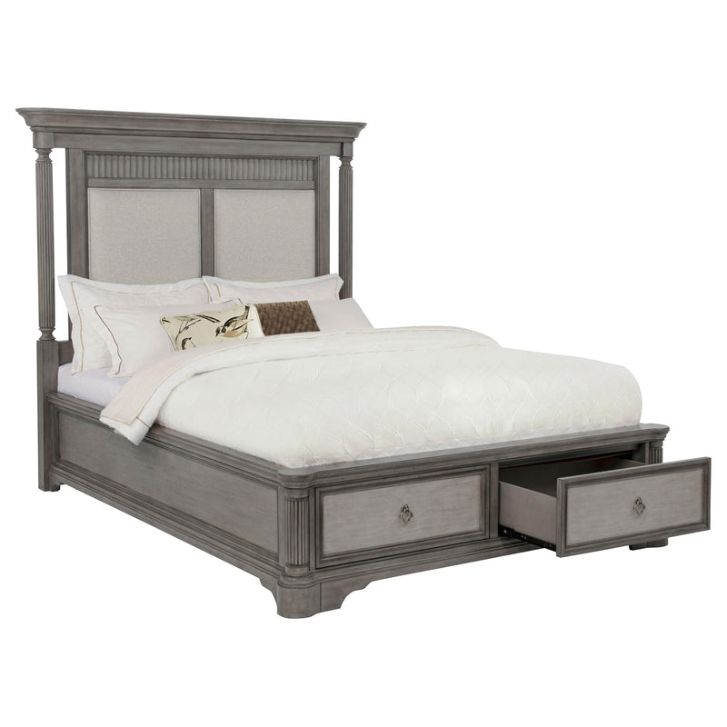 Cresswell California King Storage Platform Bed Weathered Taupe - 225140KW