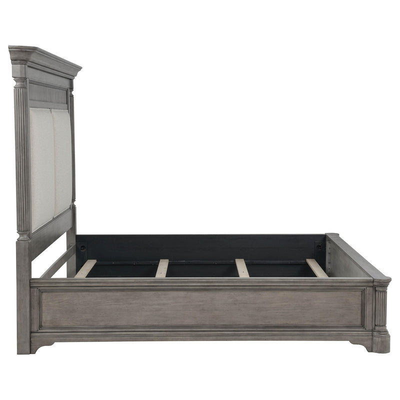Cresswell Eastern King Upholstered Panel Bed Weathered Taupe - 225141KE