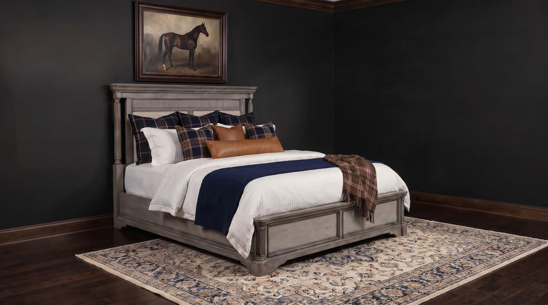 Cresswell Queen Upholstered Panel Bed Weathered Taupe - 225141Q