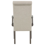 Cresswell Upholstered Dining Arm Chair Tan (Set of 2) - 107453