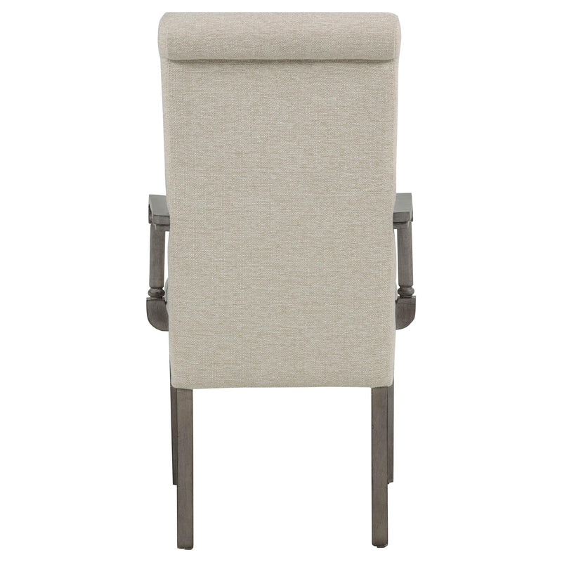 Cresswell Upholstered Dining Arm Chair Tan (Set of 2) - 107453