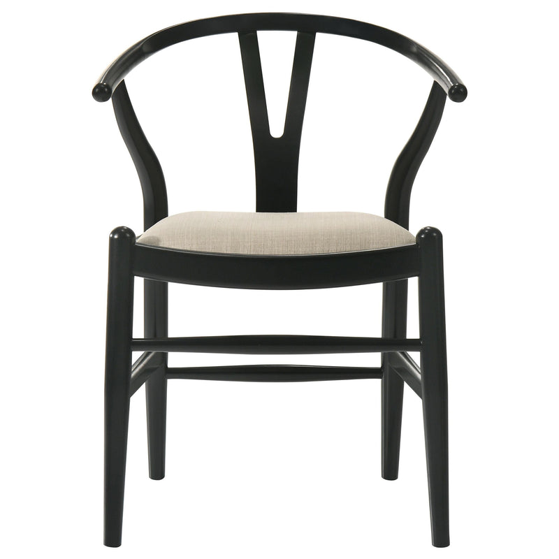 Crestmont Wood Wishbone Dining Side Chair Black (Set of 2) - 108482