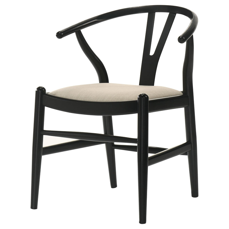 Crestmont Wood Wishbone Dining Side Chair Black (Set of 2) - 108482