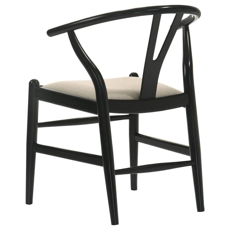 Crestmont Wood Wishbone Dining Side Chair Black (Set of 2) - 108482