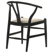 Crestmont Wood Wishbone Dining Side Chair Black (Set of 2) - 108482