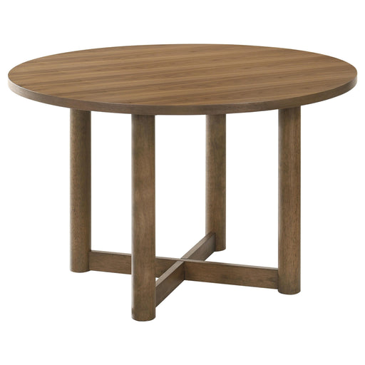 Crestmore 46-inch Round Wood Dining Table Walnut - 108570