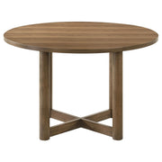 Crestmore 5-piece 46-inch Round Wood Dining Table Set Walnut - 108570-S5