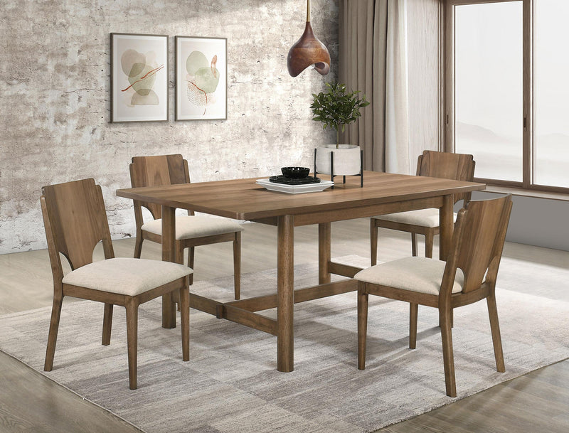Crestmore 5-piece Rectangular Dining Table Set Walnut - 108571-S5
