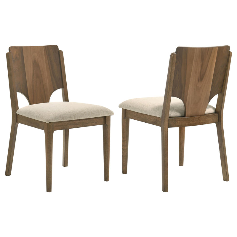 Crestmore Dining Chair Upholstered Seat Walnut (Set of 2) - 108572
