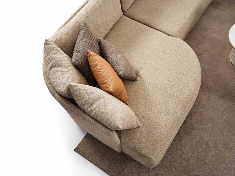 Crown Sectional Sofa in Cream - 200-ELI-CRO-MB-209-S