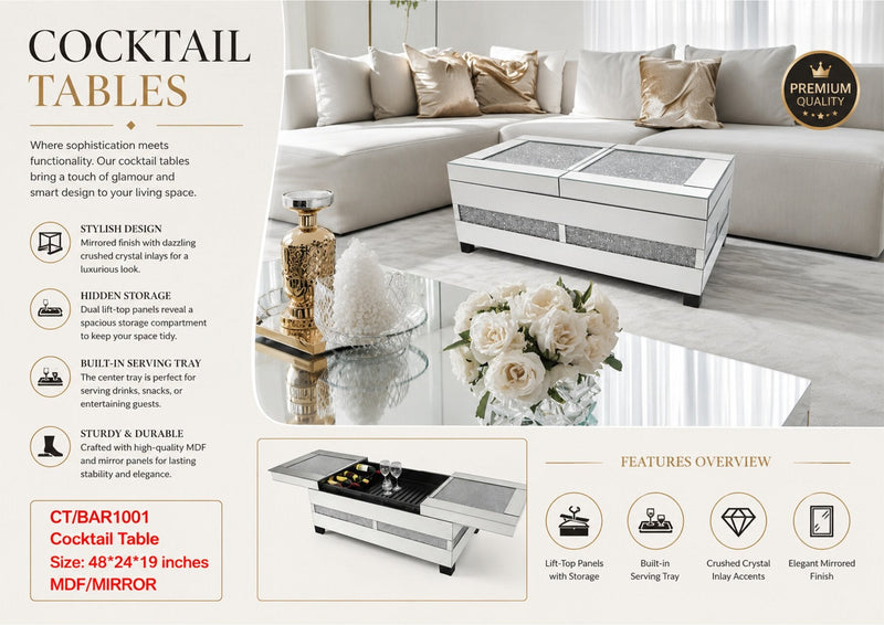 CT/BAR1001 – Coffee Table 47.2"×23.6"×18.9" - 210000007909