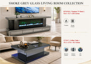CT1017 GREY 48X28X20 INCH COFFEE TABLE BLUETOOTH SPEAKER ,COLOR CHANGING LED AND WIRLESS CHARGER - 210000007833