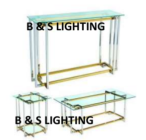 CT2010G 51 X 27 X 16 STAINLESS STEEL + GLASS COFFEE TABLE - 210000007397