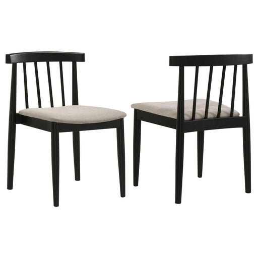 Cullen Dining Side Chair Upholstered Seat Black (Set of 2) - 193942BLK