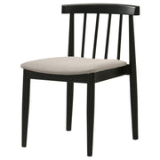 Cullen Dining Side Chair Upholstered Seat Black (Set of 2) - 193942BLK