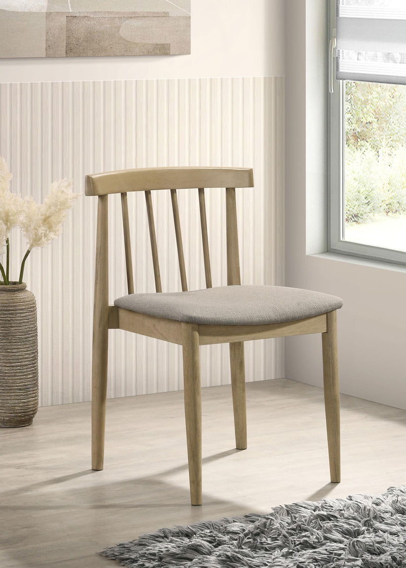Cullen Dining Side Chair Upholstered Seat Natural Oak (Set of 2) - 193942NAT