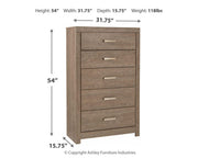 Culverbach Gray Full Panel Bed, Dresser and Chest - B070B32