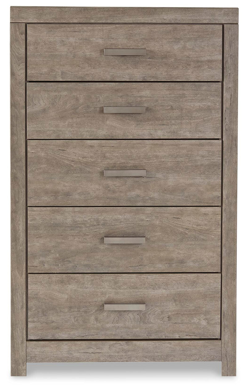 Culverbach Gray Full Panel Bed, Dresser, Chest and Nightstand - B070B18