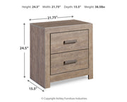 Culverbach King Panel Bed with Nightstand in Gray from Ashley - DMV Furniture