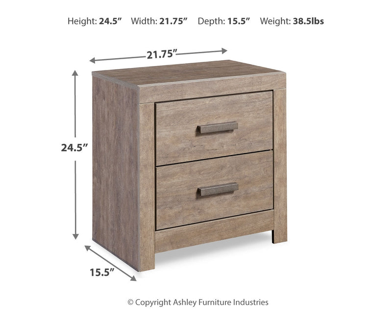 Culverbach King Panel Bed with Nightstand in Gray from Ashley - DMV Furniture
