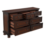 Cumberland Brown Cherry Sleigh Storage Platform Bedroom Set - DMV FurnitureBedroom Set