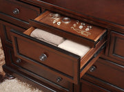 Cumberland Brown Cherry Sleigh Storage Platform Bedroom Set - DMV FurnitureBedroom Set
