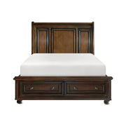 Cumberland Brown Cherry Sleigh Storage Platform Bedroom Set - DMV FurnitureBedroom Set