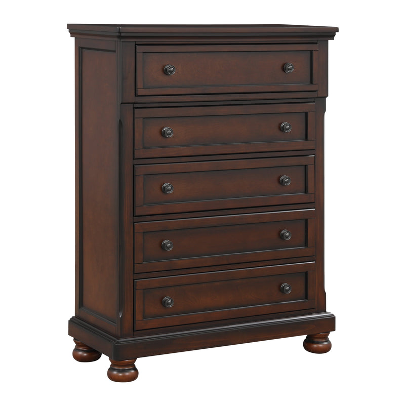 Cumberland Brown Cherry Sleigh Storage Platform Bedroom Set - DMV FurnitureBedroom Set