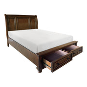 Cumberland Brown Cherry Sleigh Storage Platform Bedroom Set - DMV FurnitureBedroom Set