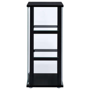 Cyclamen 3-shelf Clear Glass Curio Display Cabinet Black - 950179